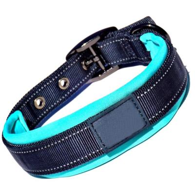 China Personalized Comfort Collar Heavy Duty Reflective Waterproof Ultra Soft Neoprene Padded Dog Collar For All Breeds for sale