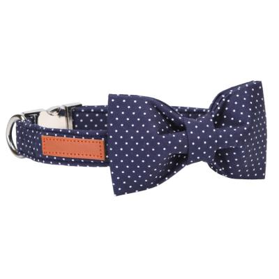 China Personalized Dog and Cat Collar Soft and Comfortable with Customized Pattern Adjustable Pet Bowtie Collar for sale