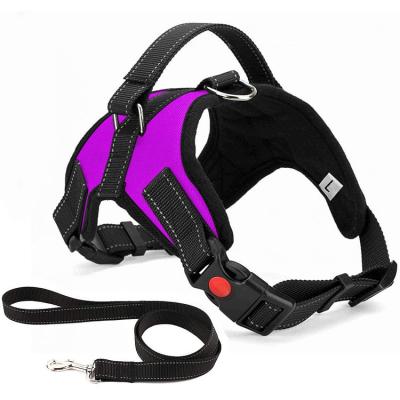 China Reflective Breathable Adjustable Comfort No Pull Dog Harness With Leash Included For Small Medium Large Dog Best For Training Walking for sale