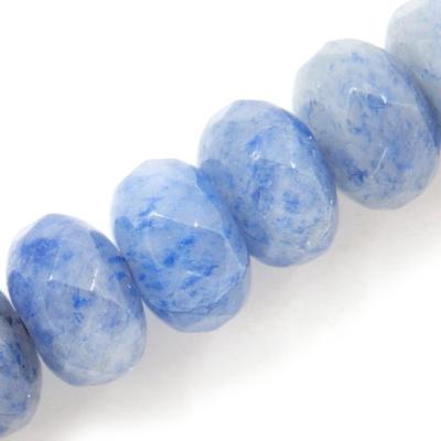 China DIY Jewelry Making Wholesale Natural Faceted Blue Aventurine Loose Roundel Stone Beads For Jewelry Making for sale