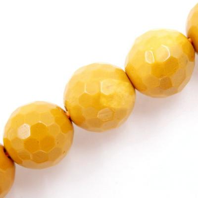 China DIY Jewelry Making Wholesale Natural Faceted Yellow Mookaite Loose Stone Beads For Jewelry Making for sale