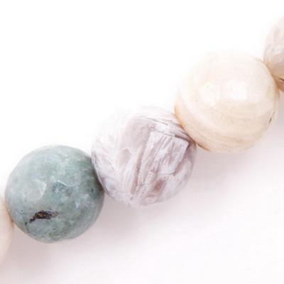 China DIY Jewelry Making Wholesale Natural Faceted Bamboo Agate Loose Stone Beads For Jewelry Making for sale