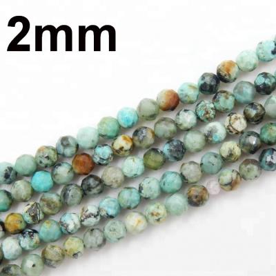 China DIY Jewelry Making Faceted African Turquoise Beads Round 2mm for sale