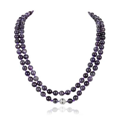 China CLASSIC necklace of amethyst mala beads for sale