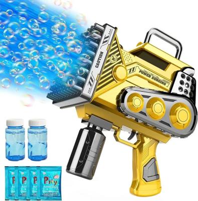 China New Arrival Bubble Bags Maker Blower Machine Funny Blast Blaster 80 Holes Auto Toy Factory Engineer Toys For Kids Plastic Bubble Gun for sale