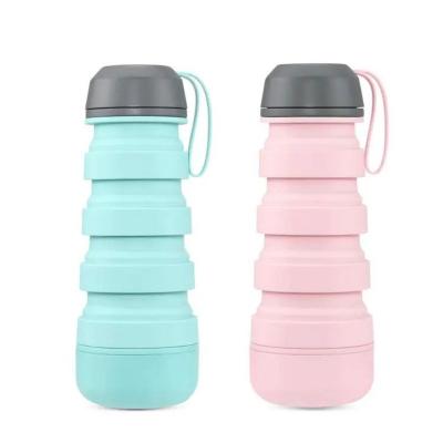 China 2023 Viable Hot Selling Free Silicone New Arrival Wholesale Adult Outdoor BAR CHILD Student Large 400ml Folding Water Bottle for sale