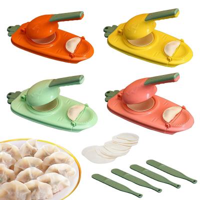 China New Plastic Kitchen Viable Instruments Outlet Factory Year DIY Tool Machine Manual 2 In 1 Dumpling Maker For Press Dumpling Maker Molds for sale