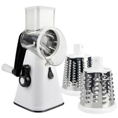 China Viable Bestsellers 3 in 1 Vegetable Shredder Vegetable Nut Veggie Nut Grater Rotary Drum Slicer Mandoline Cleaver Cheese Grater for sale