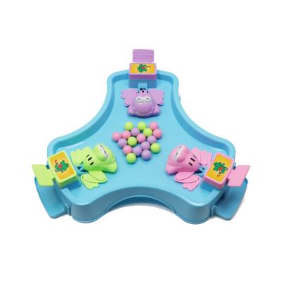 China Plastic Hunger Jumping Frog Eat Beans Board Game Funny Family Game Interactive Toy For Kids for sale