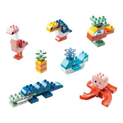 China Construction Toy Children Animal Building Blocks Set Toy Construction Plastic Brick Educational Toys For Children for sale