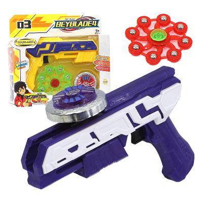 China Plastic Promotional Battle Gyro Metal Gyro Toys Kids Spinning Gun Plastic Top Toy For Boys for sale