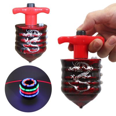 China Hot Selling Classic Musical Light Gyroscope Plastic Toy Glowing Spinning Top Children's Plastic Flash Toy for sale