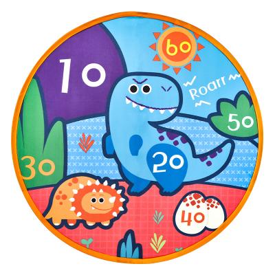 China 66CM Dinosaur Cloth Indoor Outdoor Dart Board Toys Target Ball Shooting Colorful Throwing Sticky Games For Kids HY-0310343 for sale