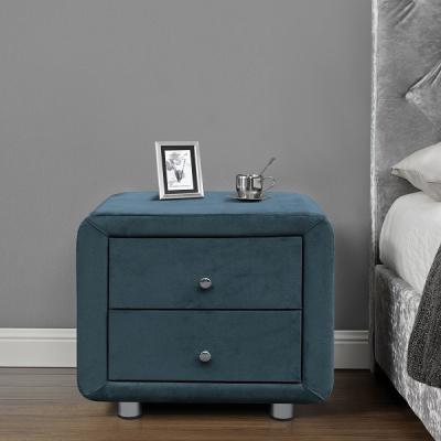 China Nightstand With 2 Drawers, Bedside Table Small Dresser With Fabric Bins For Bedroom zu verkaufen