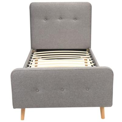 China Einzelnes Größen-Kinderpolsterbett-Sperrholz-Licht-Grey Linen Fabric ODM zu verkaufen