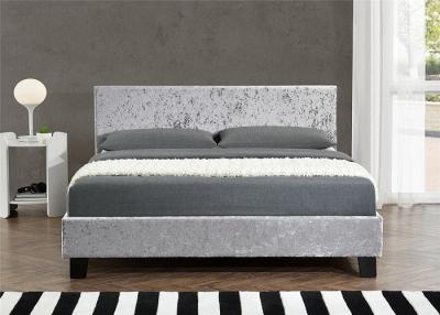 China Größen-Polsterbett-Rahmen-Grey Crush Velvet Fabric With-Kopfende der Königin-SF833 zu verkaufen