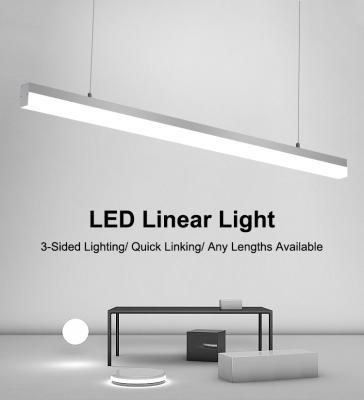 China Instalación de iluminación interior LED lineal CRI Ra 80 2000lm para techo en venta