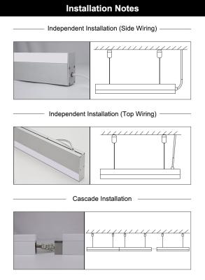 中国 IP20 LED線形灯具 AC100V-240V 装置 アルミニウム材料 販売のため