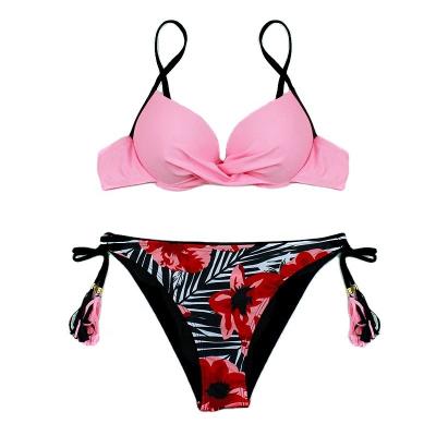 China Windproof Luxury Famous 2 Pieces Women's lady Female Bikini Swimwear Swimsuit Swimming Suit for sale