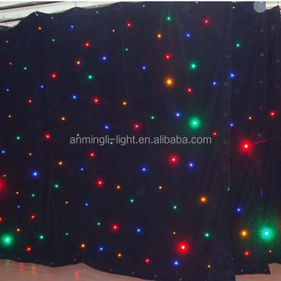 China wedding LED DJ lights RGB led curtain/led star light curtain/led star cloth for sale