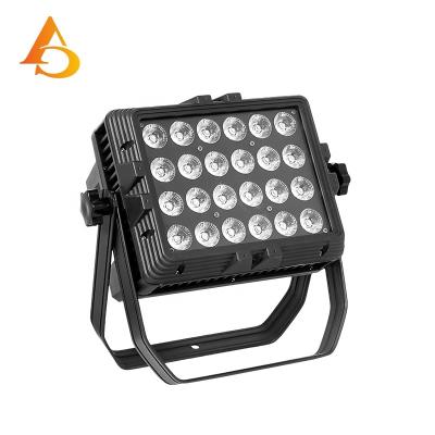 China Square Shape 24pcs*18W Outdoor RGBWA 6 UV 1 Stage LED Disco Lighting Waterproof Par Light for sale