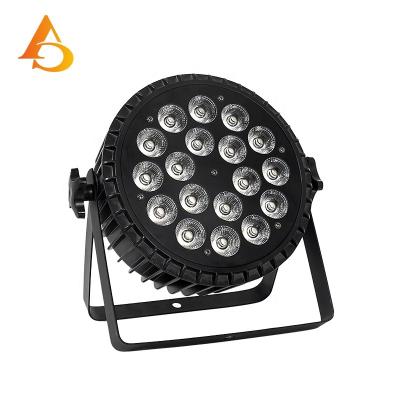 China Disco Led Flat Stage Lights 18pcs 4in1 Disco DJ RGBW 18x12w Par Light for sale