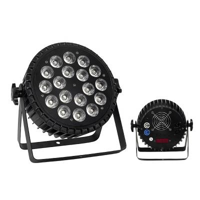 China High Quality 18w 18pcs UV Led Disco Stage Light RGBWA Par Can Light for sale