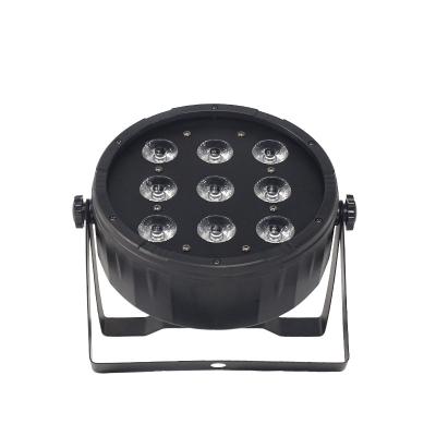 China Best quality easy installation plastic dmx 4in1 512 led flat par light 9x12w for sale