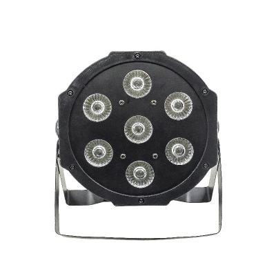 China High quality easy installation 7pcs 10w plastic rgbw led flat par light for sale