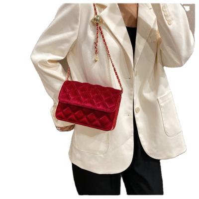 China Fashion Brand Bags For Women High Quality Velvet Handbag Designer Shoulder Crossbody Messenger Female Bag for sale