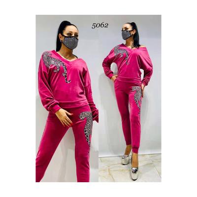 China High quality polyester women tracksuit/cotton ladies sportswear made in Turkey with luxury designs for sale