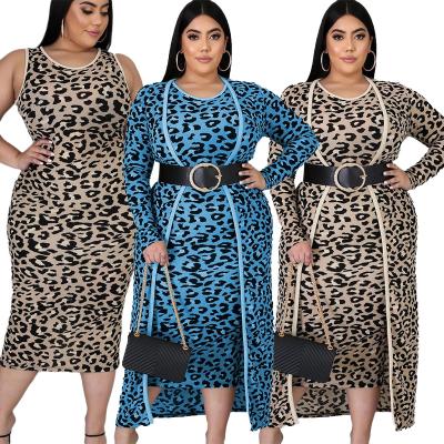 China Breathable 2021 Europeans and America models wholesale good quality plus size women's autumn dress sets for sale