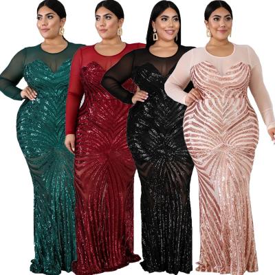 China 2021 breathable European and America models plus size women's party dress for sale