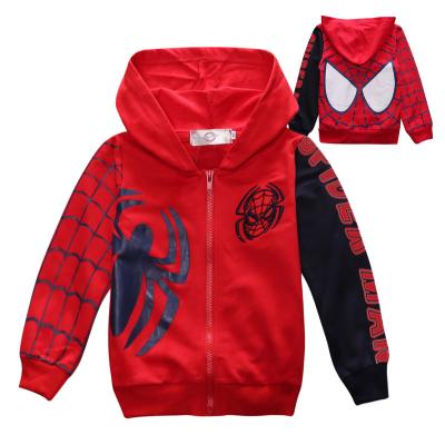 China European and American foreign trade children's clothing spider cartoon boy jacket casual single-layer spring and autumn children's hood for sale