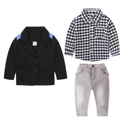 China Foreign trade casual children's clothing boy suit jacket shirt + jeans children's suit factory direct sales for sale