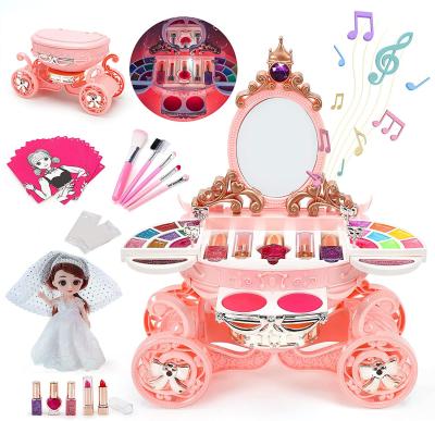 China EveStone Christmas Gift 47pcs 3 in 1 Washable Princess Doll Toys Safe Non-Toxic Children Pretend Makeup Girl Makeup Set Toys 26*16*12.5CM for sale