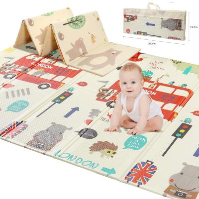 China Educational Toy Factory Professional Reversible Double Sides Design Foldable Waterproof Thick Baby Mat Baby Play Mat Foam Floor Crawling for sale