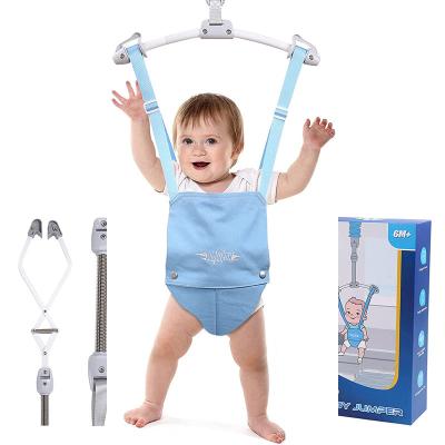 China New Portable Polyester Fabric Soft Blue Color Safe Baby Learning Walker Carrier Outdoor Indoor Jumper Baby Bounce for sale