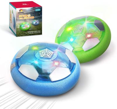 China Sports Toys DEERC Kid LED Lights and Soft Foam Bumper Soccer Parts Toy Hover Soccer Ball Set with 2 Air Rechargeable Indoor Soccer Ball for sale