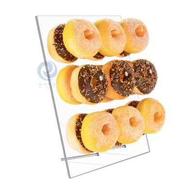 China NO--Toxic Clear Acrylic Donut Stand Acrylic Donut Wall Dessert Display Stand For Wedding Cakes for sale