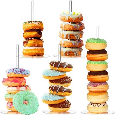 China Modern Luxury Birthday Kids Baby Show Wedding Party Supplies Acrylic Dessert Stand Donut Holders for sale