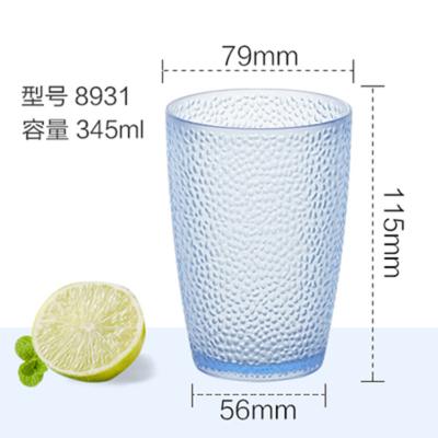 China 345ml 11.67oz Drinkable Clear Colored Shot Glass Beverage KTV Bar Tumbler Tooth Cup Food Grade PC Polycarbonate Plastic Viable Material for sale