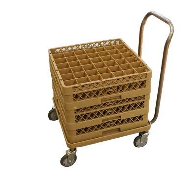 China Steel Folding Storage Platform Trolley Folding Push Moving Weight Capacity Warehouse Flat Dish Rack Dolly Luggage Flatbed Cart for sale