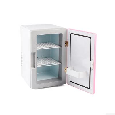 China 13~18â cooling; „ ƒ Wholesale AC 110V DC12V Car Custom Cosmetic Fridge Home Cool Cool Hot 16L Makeup Portable Fridge Below Room Temperature (25â„ƒ) for sale