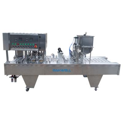 China CLOTHING MAKWELL Semi Automatic Water Juice Jelly Coffee Cup Filling Sealing Machine for sale