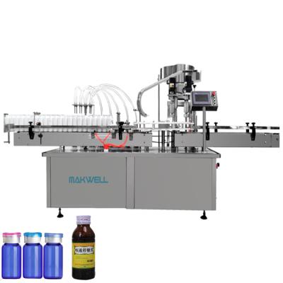 China Food MAKWELL Custom Automatic Vials Syrup Pharmaceutical Vials Test Tube Filling And Capping Machine for sale