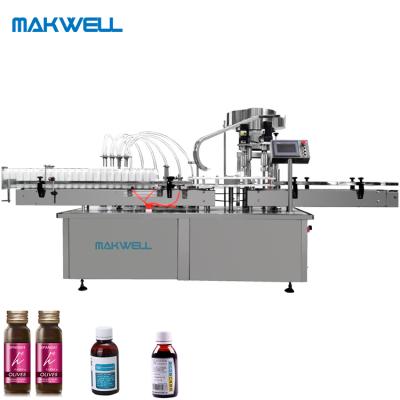 China Food MAKWELL Small and Filling Automatic Collagen Beverage Bottle Washing Capping Labeling Machine for sale