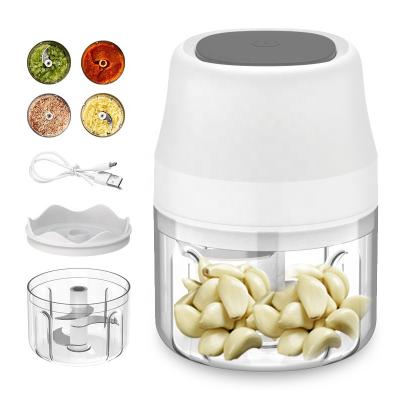 China High Power Smart Portable Vegetable Crusher Mini Food Processor Household USB Electric Garlic Cleaver One-Button Operation Kitchen Garlic Chopper for sale