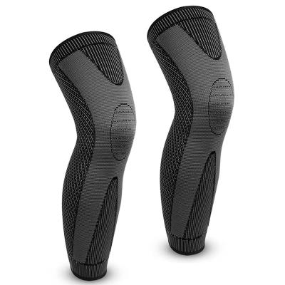 China Performance support Professional Daily Sports Running Hiking Workout Men Women Knee Brace Knee Wrap Pads Seamless Full leg for sale