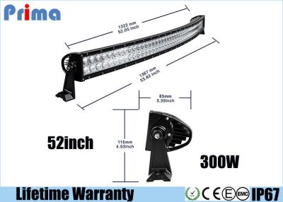 China Curved 300W Off Road IP67 LED Light Bar 300W High Power 27000lm Lumen for sale